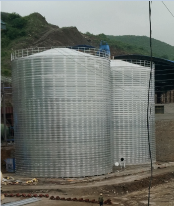 兴庆粮食钢板仓的安装全过程不用热焊接